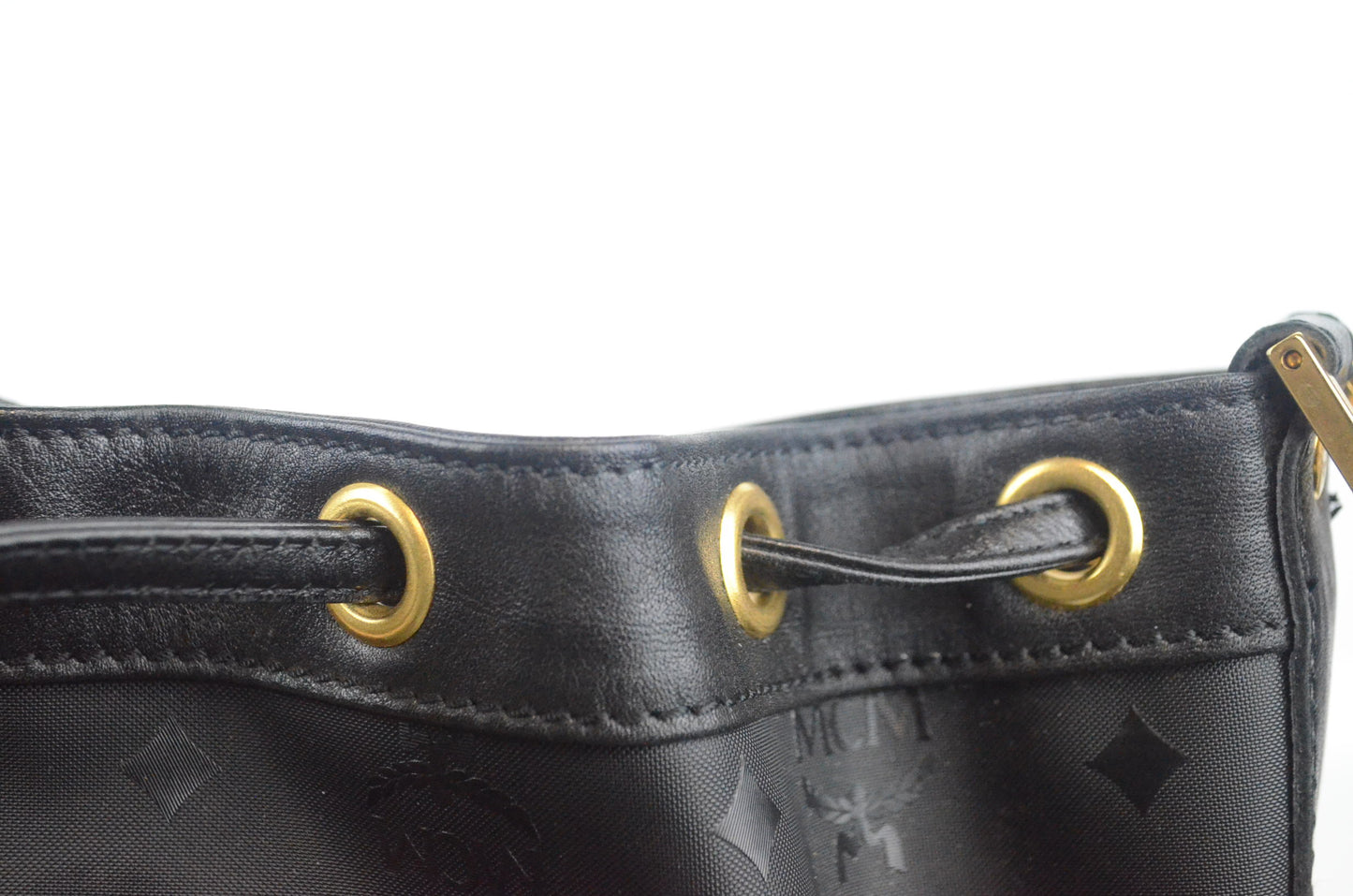 MCM Drawstring Bucket Bag