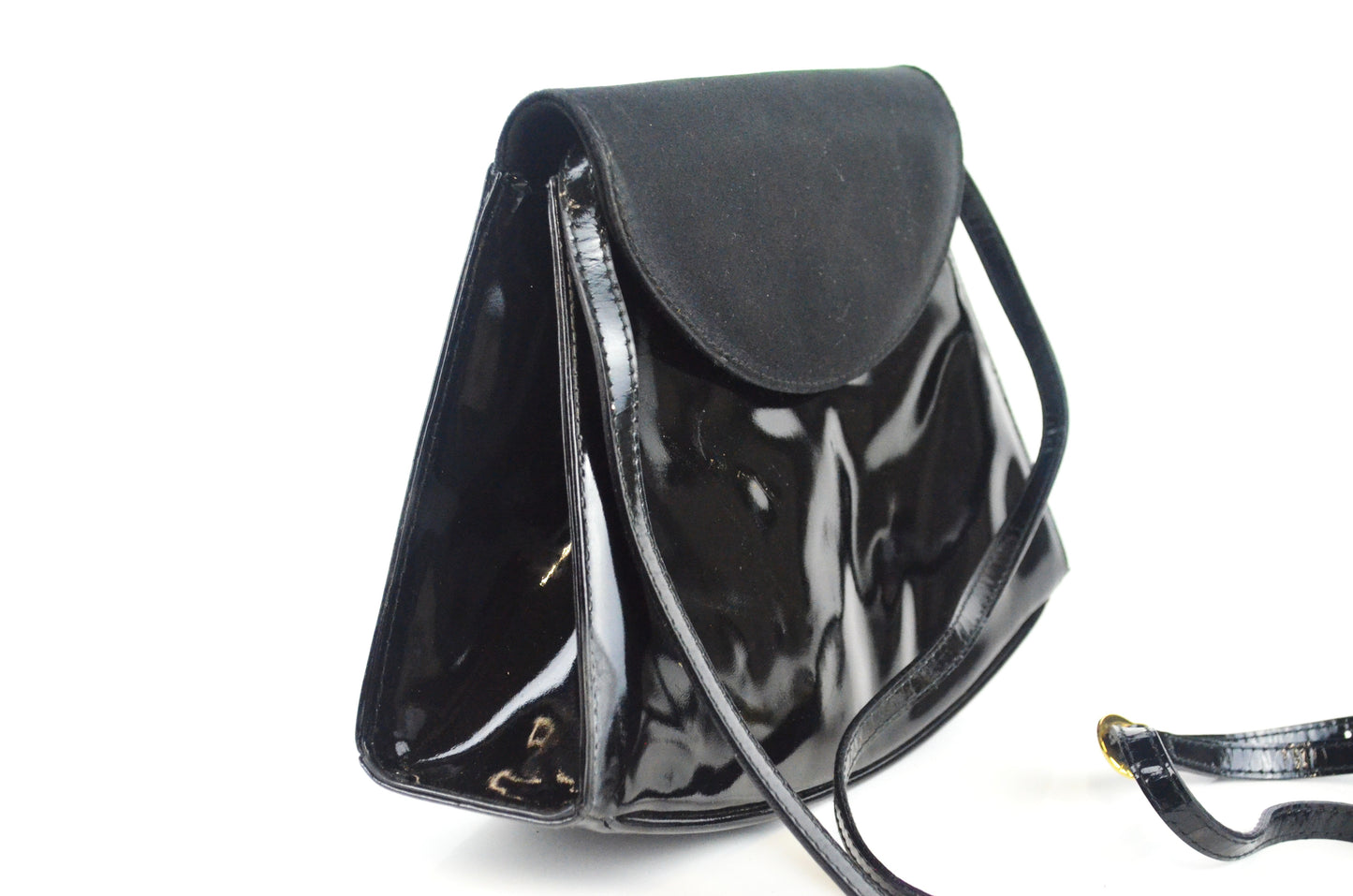 Salvatore Ferragamo Lackleder Umhängetasche