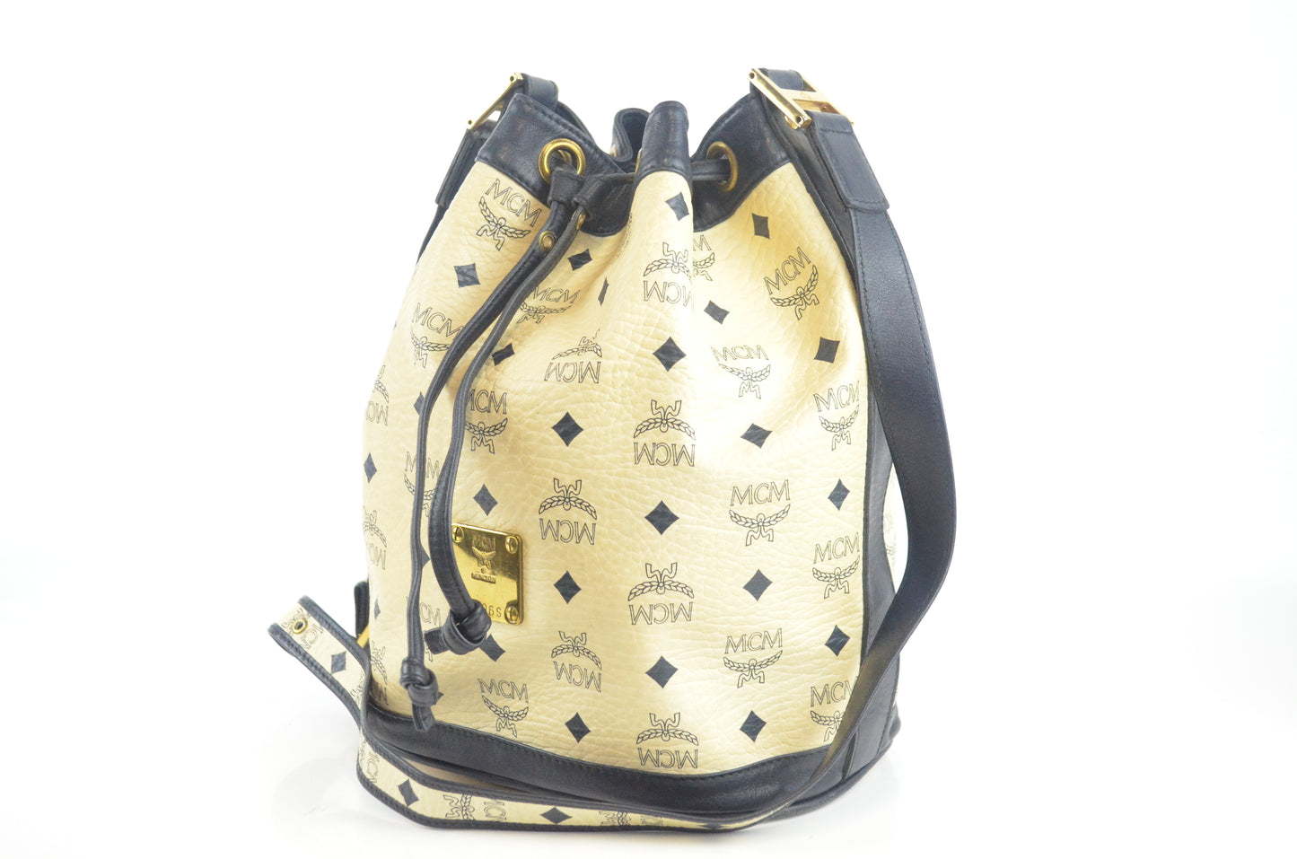 MCM Drawstring Bucket Bag