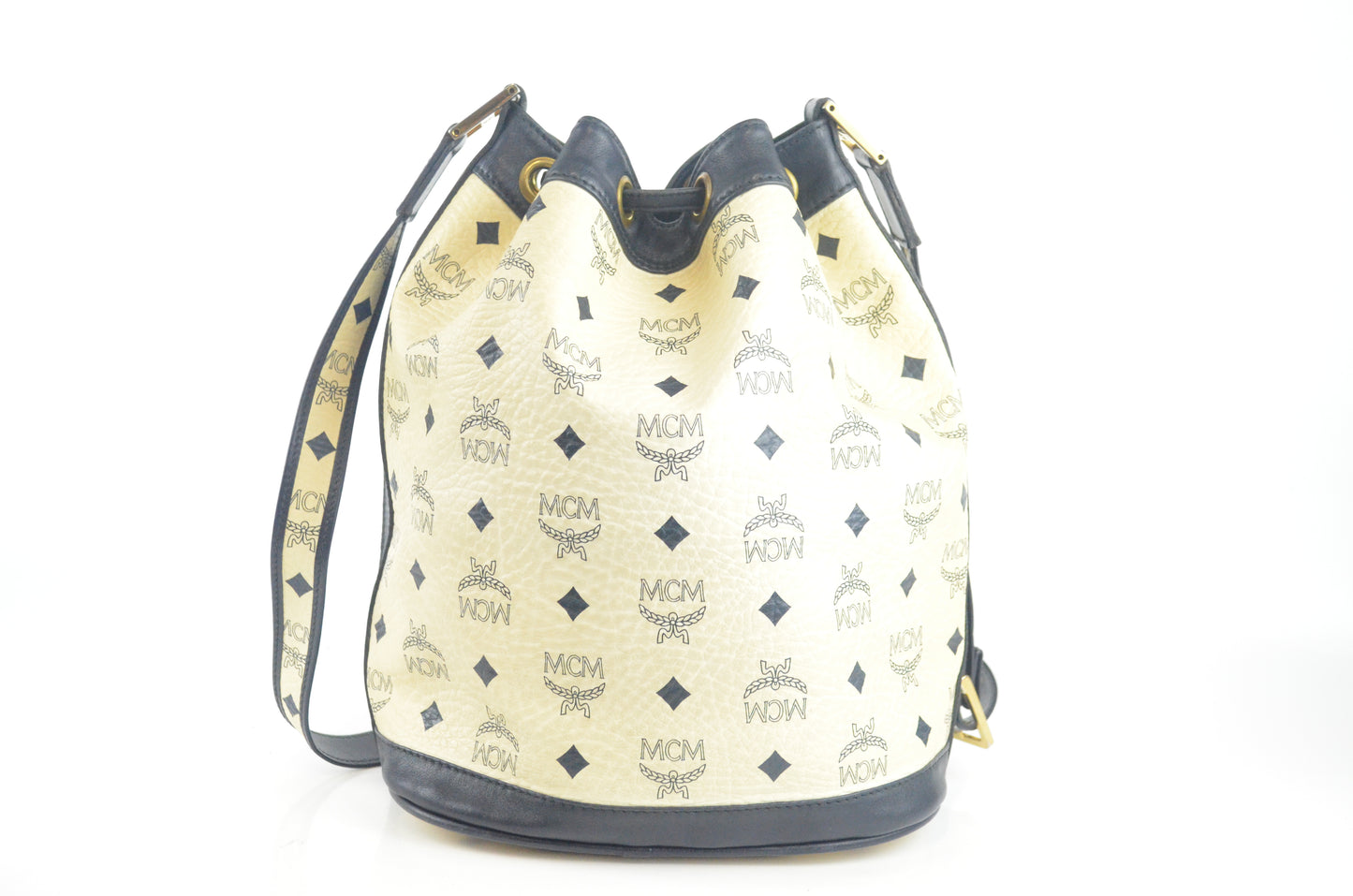 MCM Drawstring Bucket Bag