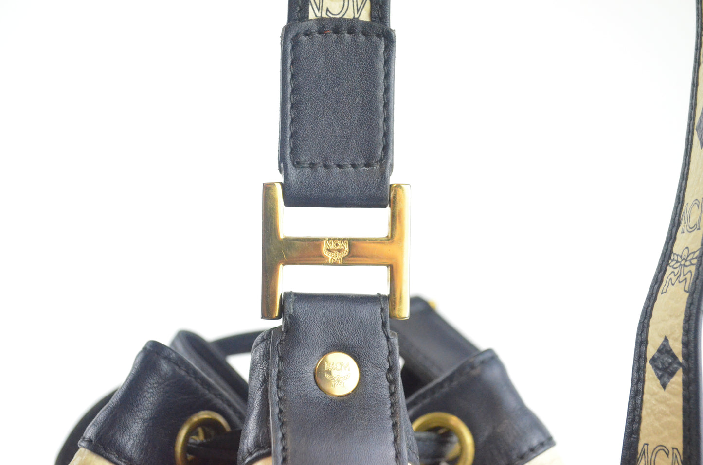 MCM Drawstring Bucket Bag