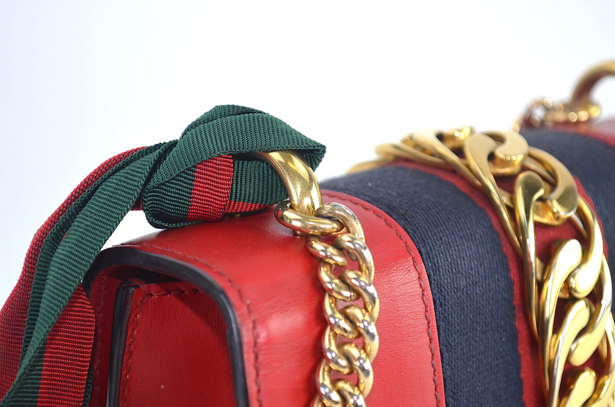 Gucci Mini Sylvie Chain Shoulder Bag Rot