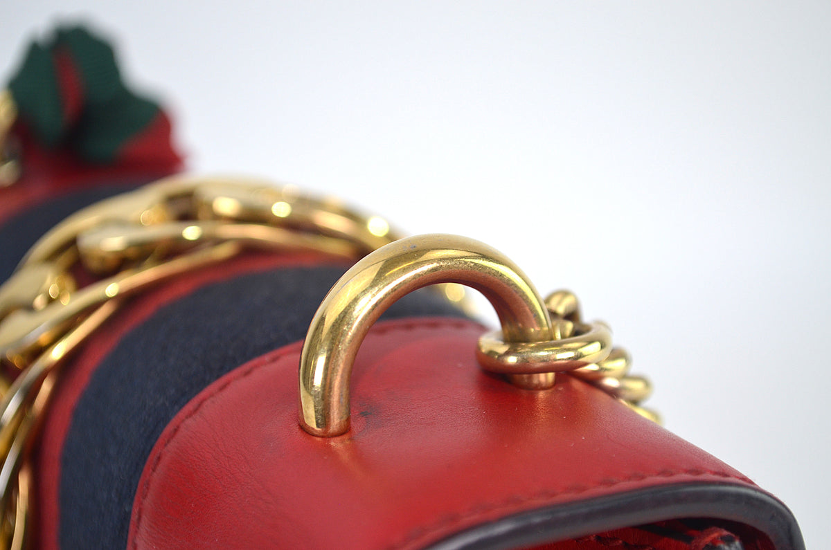 Gucci Mini Sylvie Chain Shoulder Bag Rot