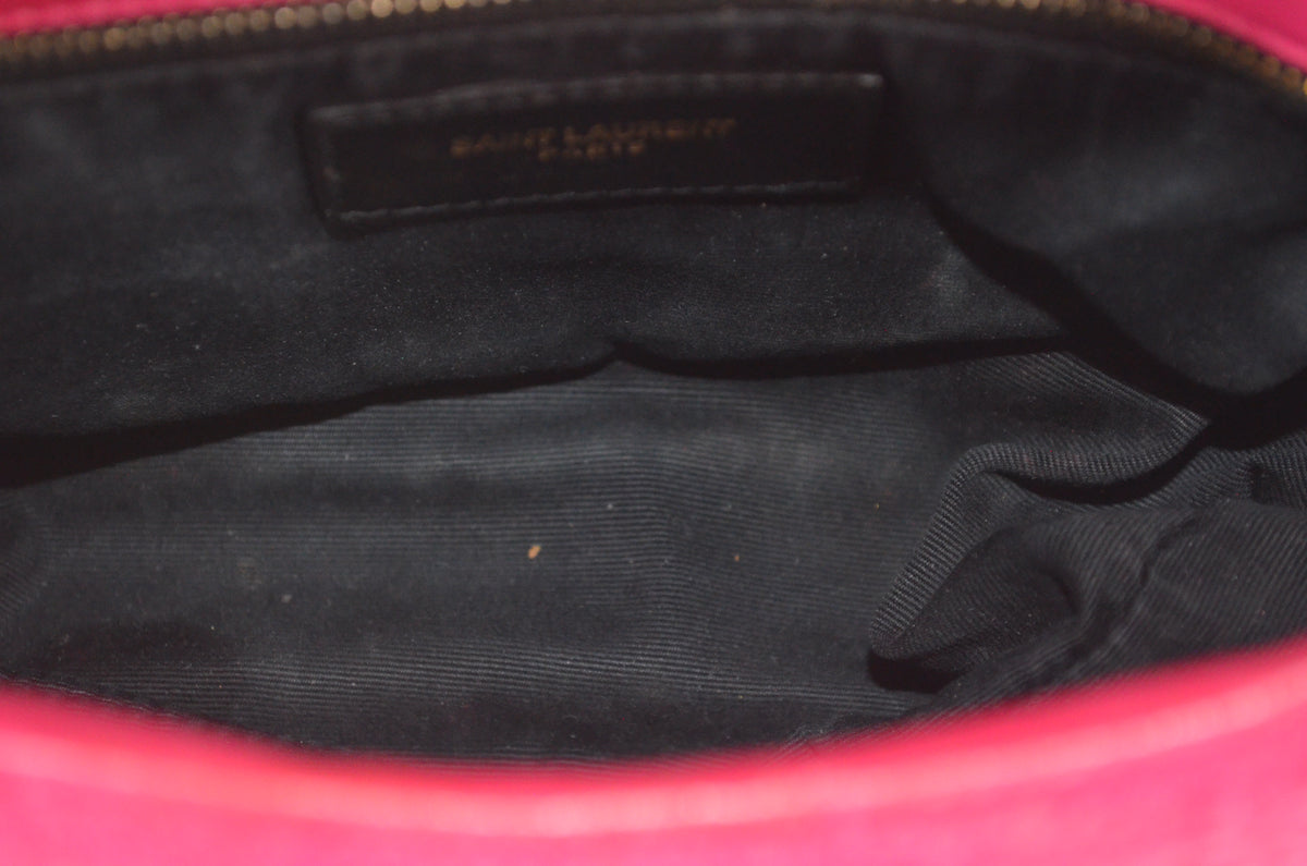 Saint Laurent Toy Loulou Puffer Bouclé Tweed Pink
