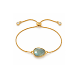Labradorit Armband aus vergoldetem Messing mit Schiebeverschluss
