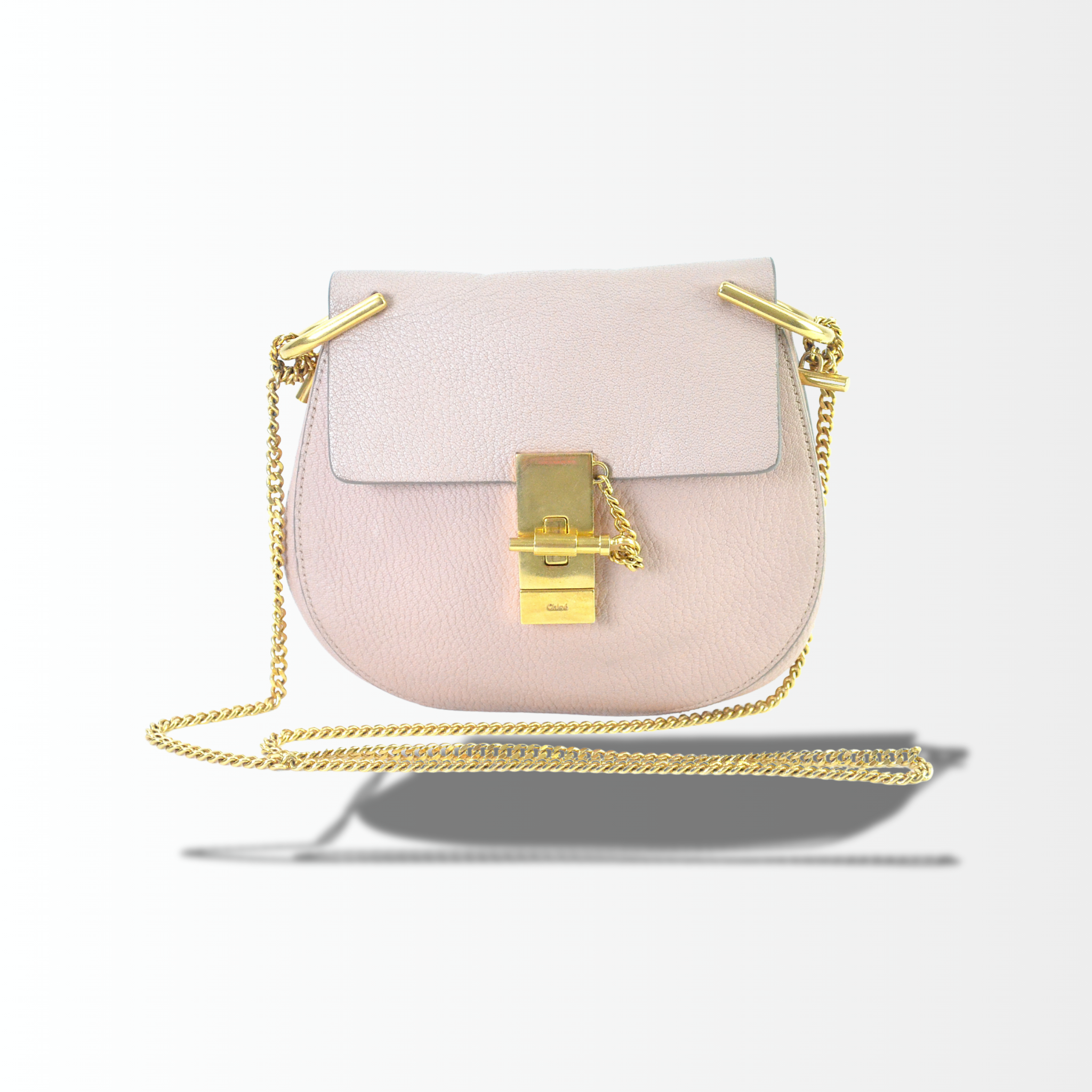 Chloé Drew Mini Umhängetasche Leder Rosa