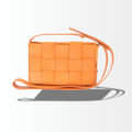 Bottega Veneta Intrecciato Camera Bag Umhängetasche Leder Orange