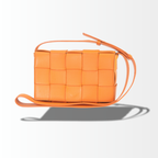 Bottega Veneta Intrecciato Camera Bag Umhängetasche Leder Orange