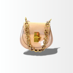 Chloé Drew Bijou Schultertasche Leder Beige
