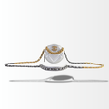Chanel 19 Round Clutch with Chain Metallic Silber