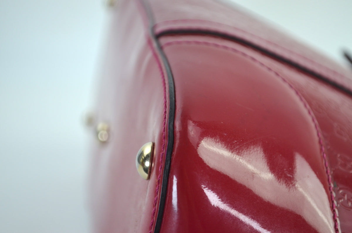 Gucci Microguccissima Patent Nice Dome Satchel Rot