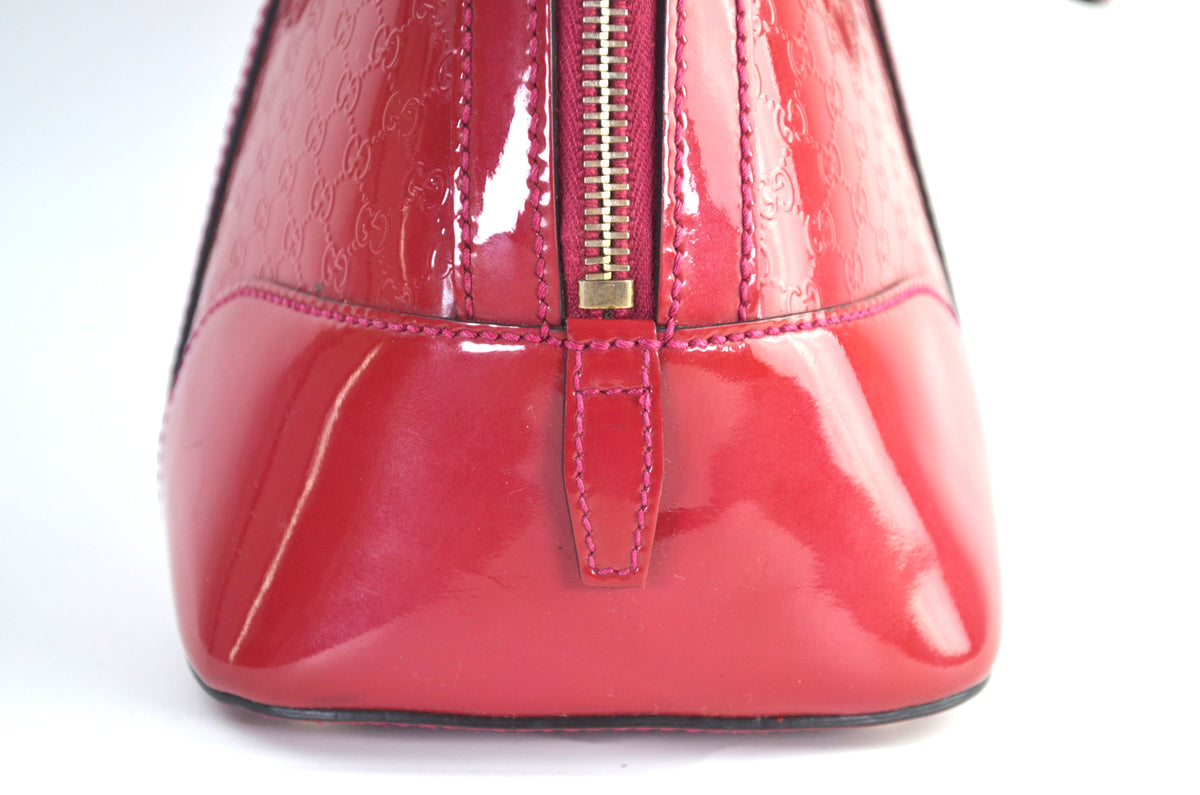 Gucci Microguccissima Patent Nice Dome Satchel Rot