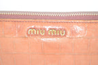 Miu Miu St. Cocco Lux Zip Around Wallet Lack-Kalbsleder in Antico