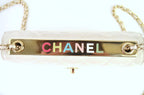 Chanel Schultertasche Weiß mit CC-Verschluss