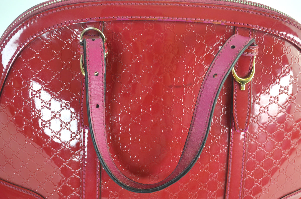 Gucci Microguccissima Patent Nice Dome Satchel Rot