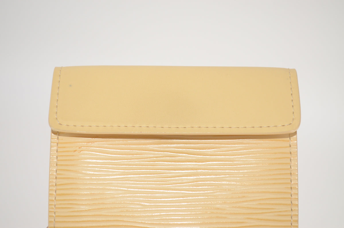 Louis Vuitton Porte-Monnaie Elastique Epi Leder Vanilla