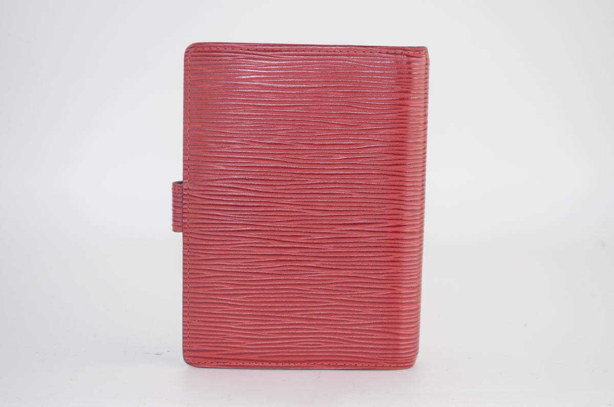 Louis Vuitton Agenda Fonctionnel Epi Leder Rot