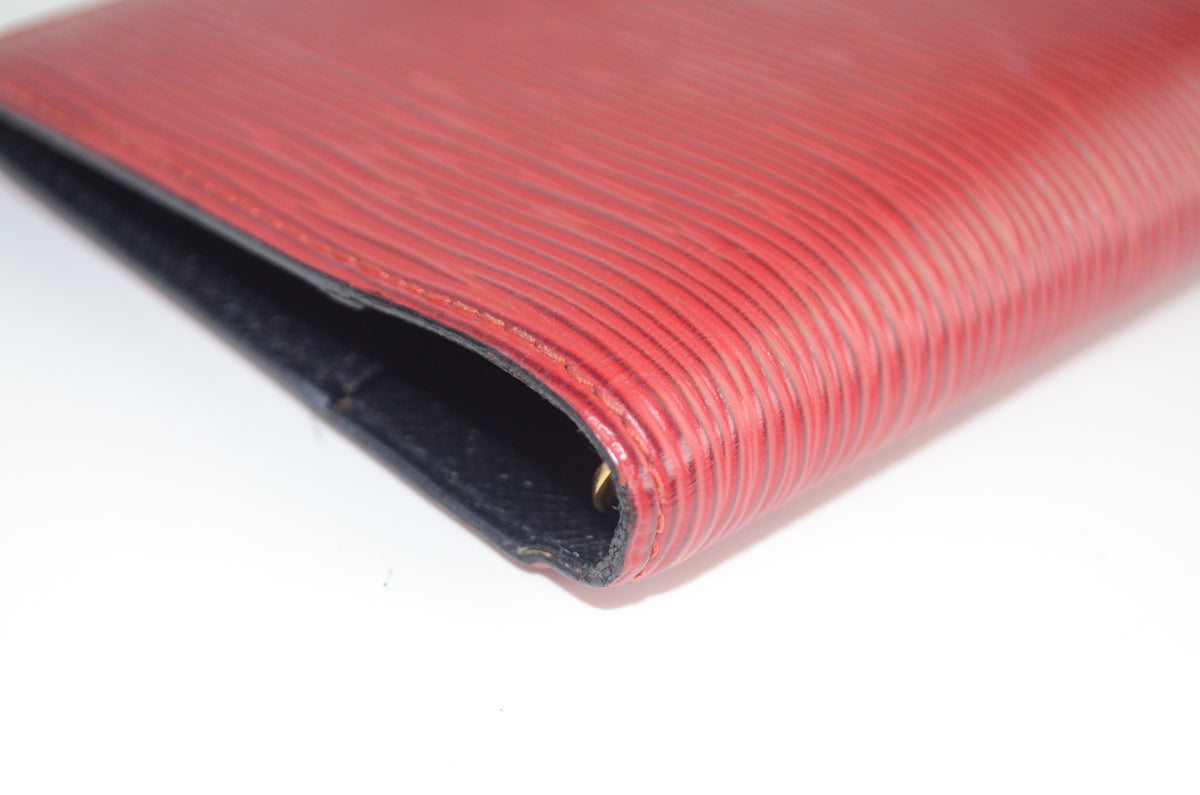 Louis Vuitton Agenda Fonctionnel Epi Leder Rot