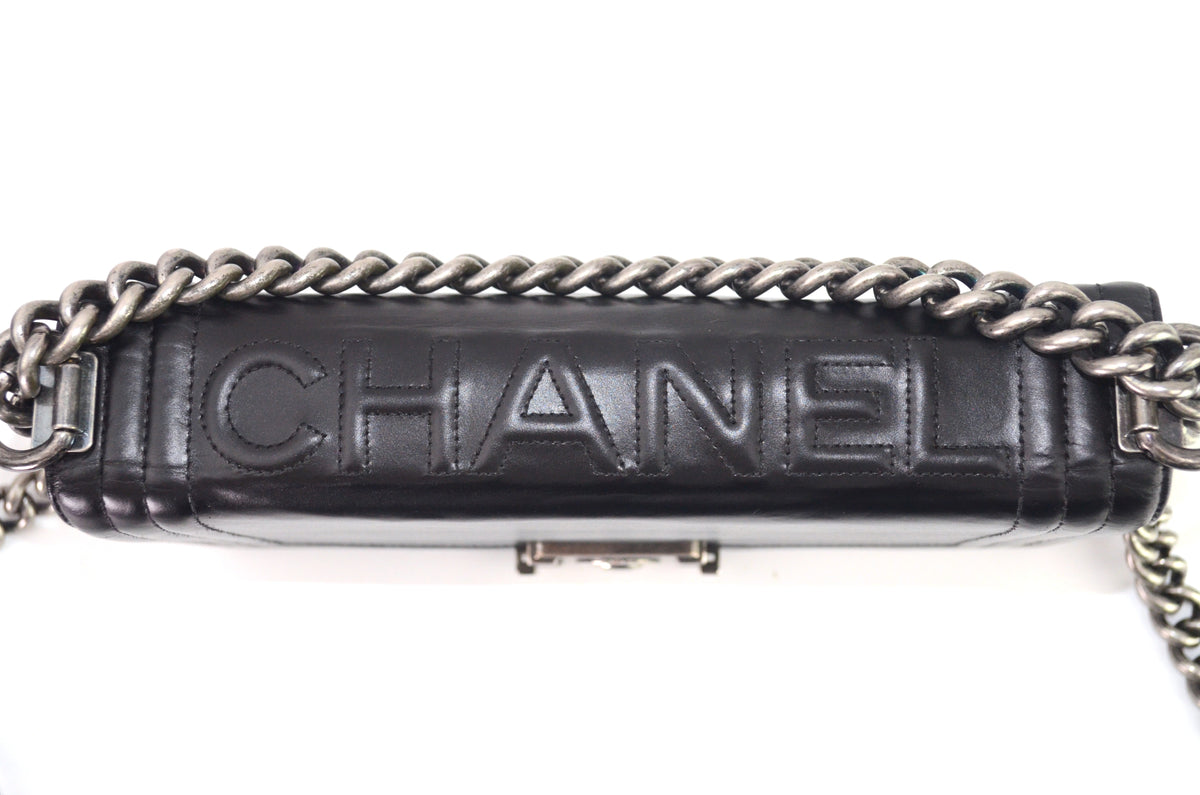 Chanel Boy Schultertasche Schwarz mit Kettenriemen
