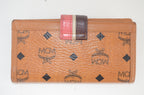 MCM Visetos Continental Wallet Cognac