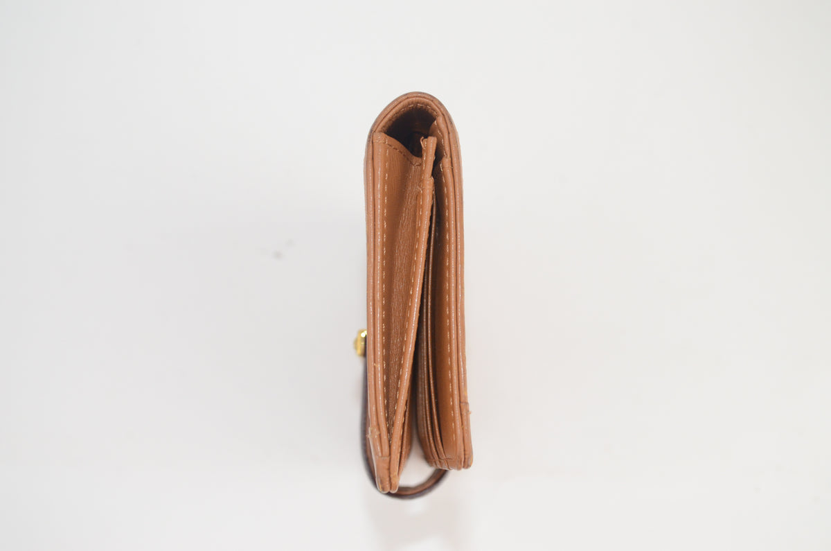 MCM Visetos Continental Wallet Cognac