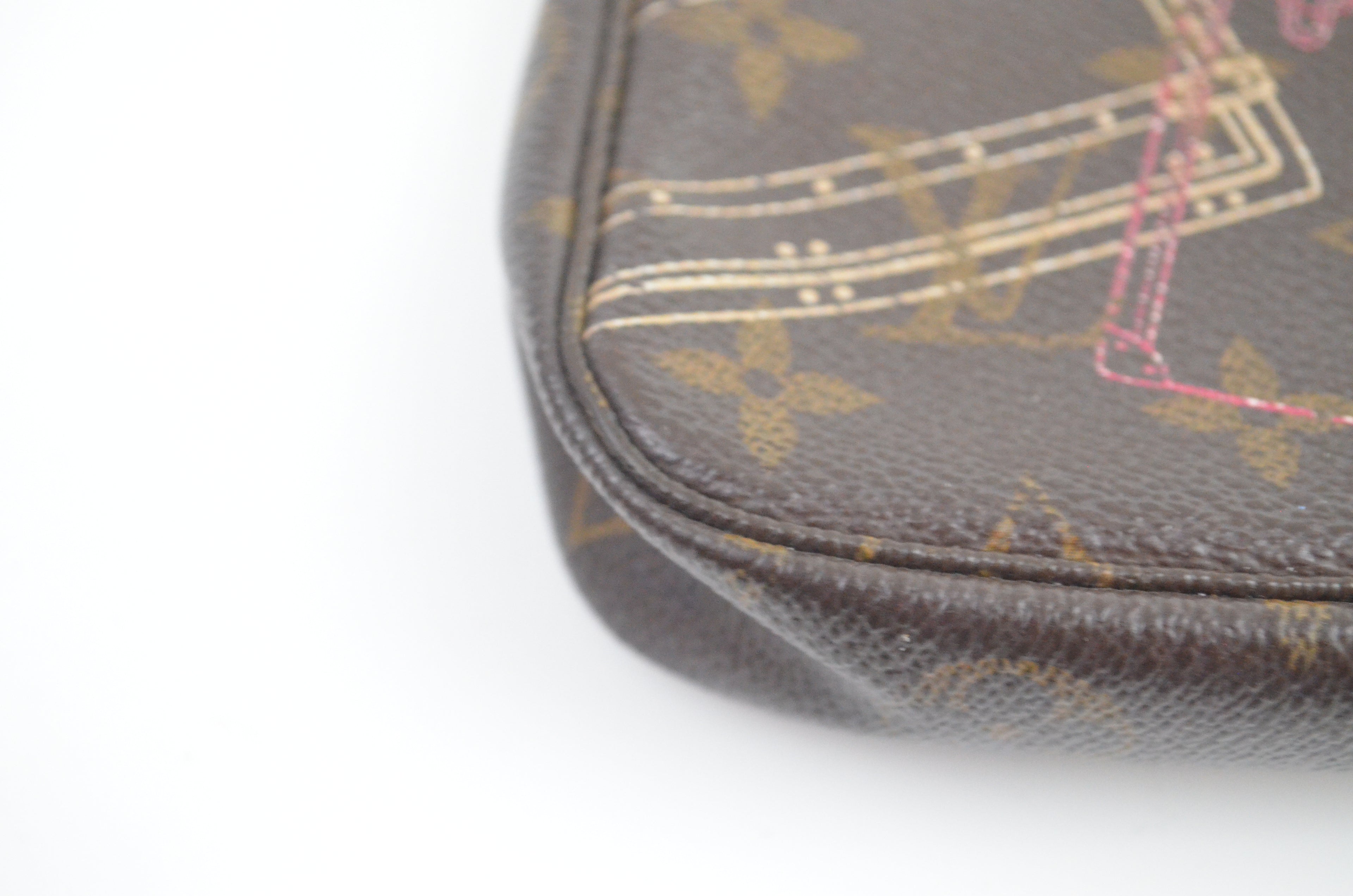 Louis Vuitton Mini Pochette Accessoires limited Edition 2014 Christmas Animation