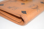 MCM Visetos Continental Wallet Cognac