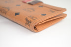 MCM Visetos Continental Wallet Cognac