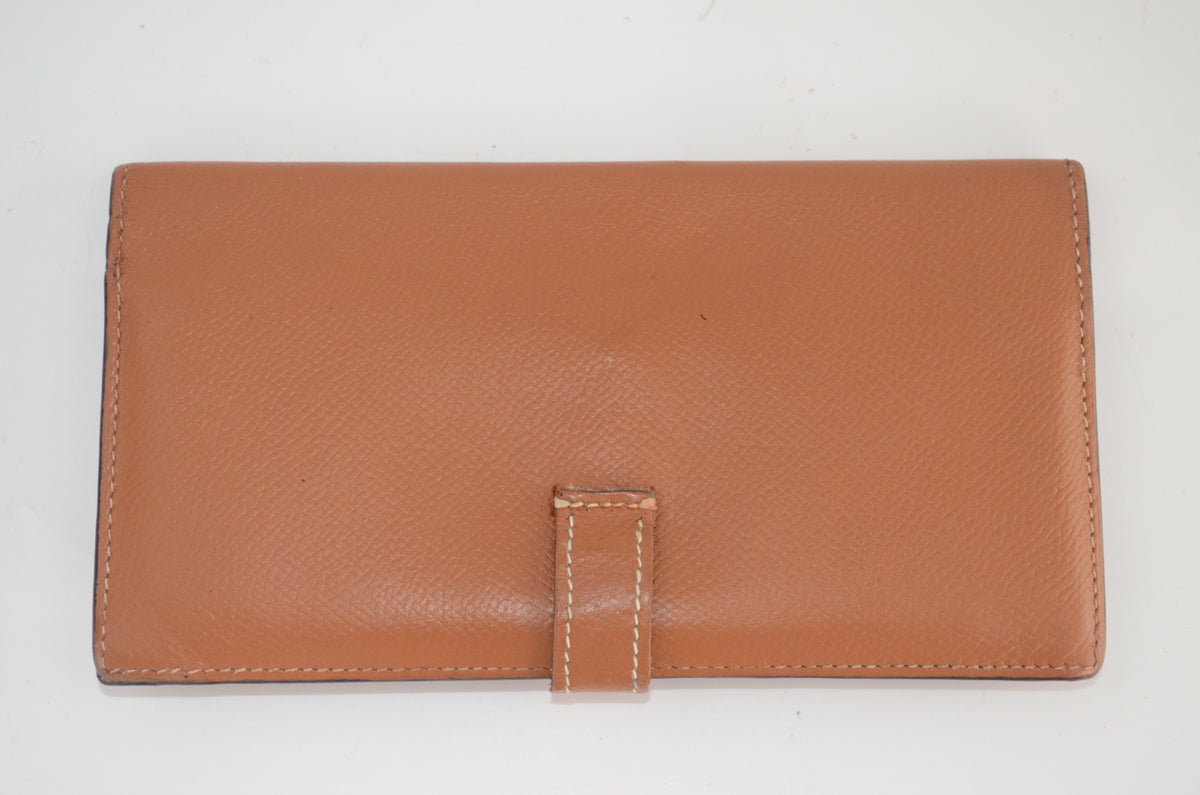 Hermès Béarn Soufflet Portemonnaie Braun