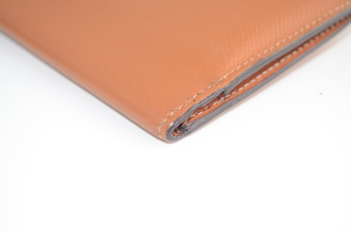 Hermès Béarn Soufflet Portemonnaie Braun