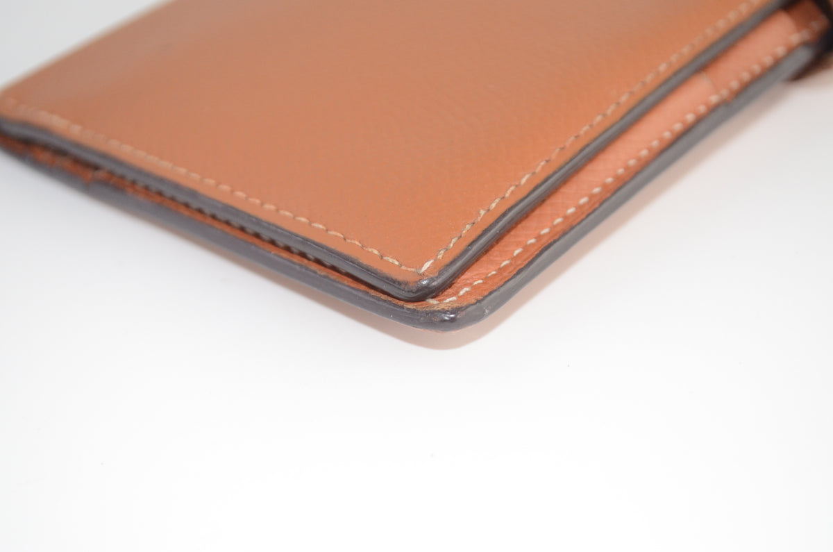 Hermès Béarn Soufflet Portemonnaie Braun