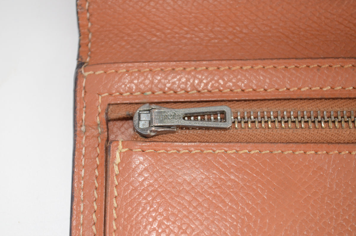 Hermès Béarn Soufflet Portemonnaie Braun