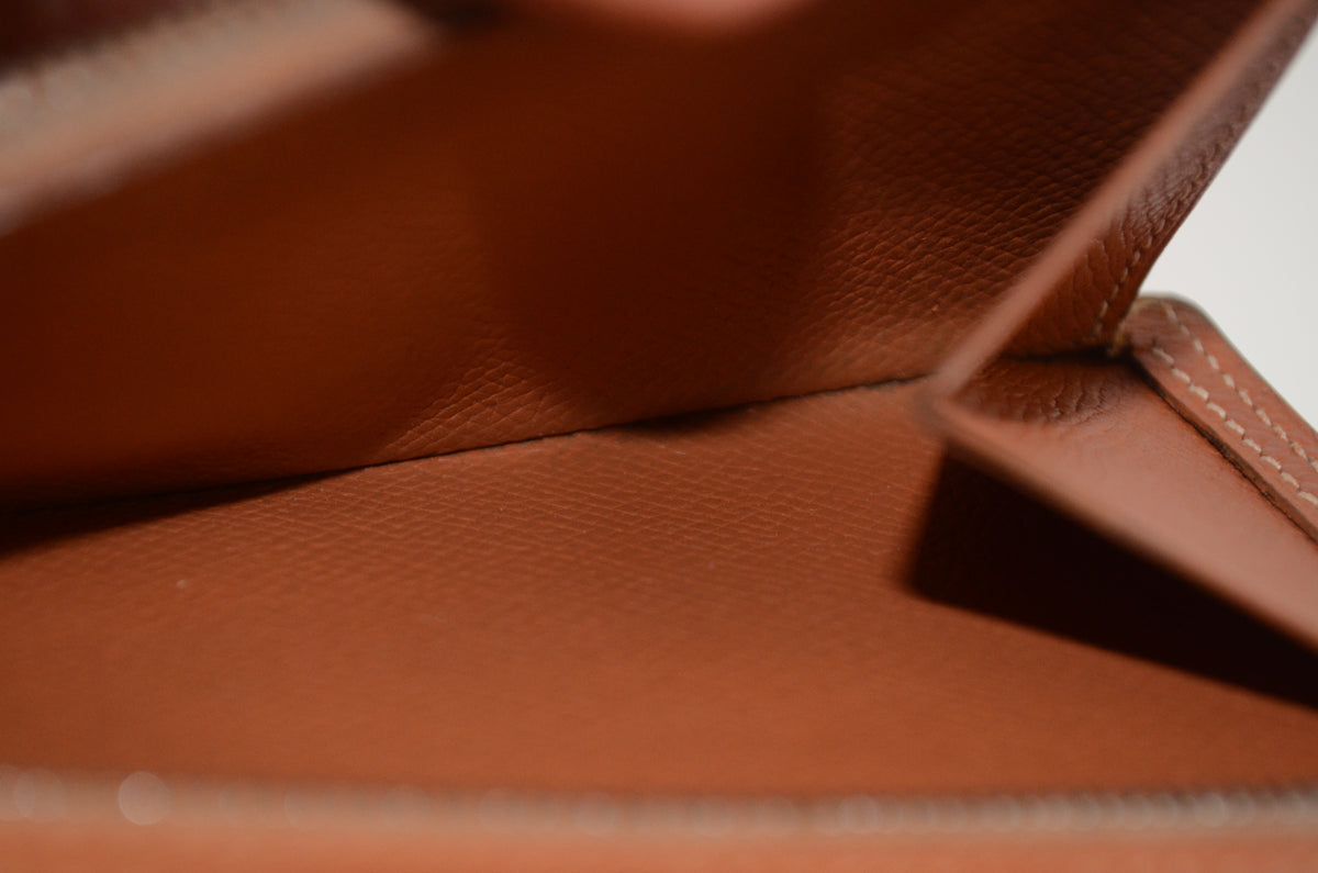 Hermès Béarn Soufflet Portemonnaie Braun