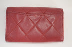 Chanel Quilted 6 Key Schlüsselmäppchen Rot