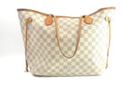Louis Vuitton Neverfull MM Shopper Damier Azur Canvas Beige