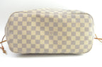 Louis Vuitton Neverfull MM Shopper Damier Azur Canvas Beige