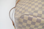 Louis Vuitton Neverfull MM Shopper Damier Azur Canvas Beige