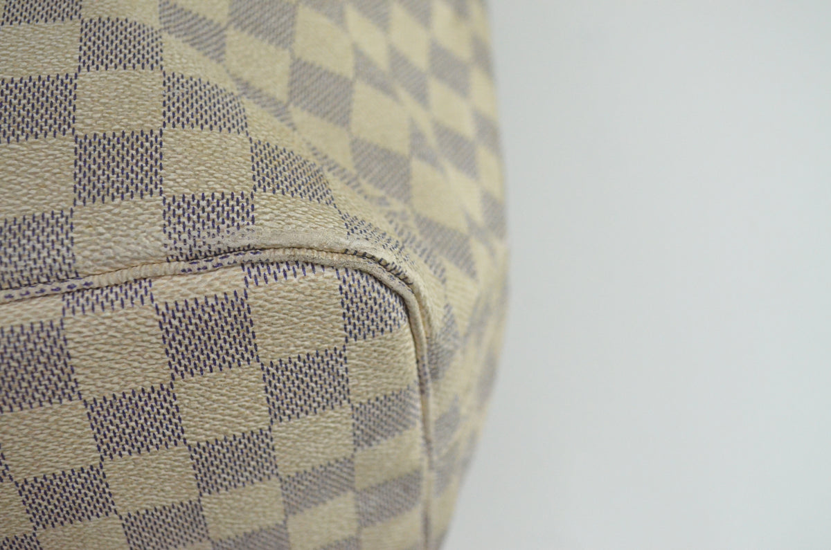 Louis Vuitton Neverfull MM Shopper Damier Azur Canvas Beige