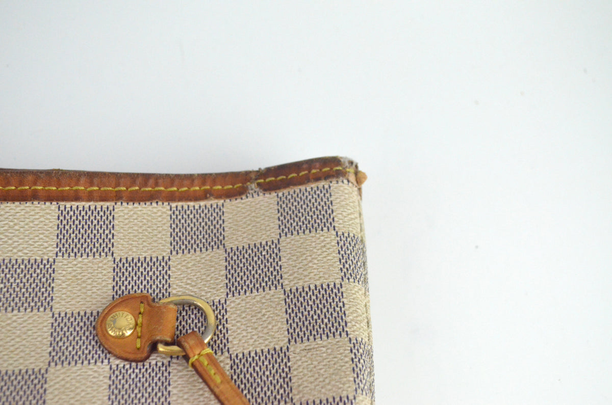 Louis Vuitton Neverfull MM Shopper Damier Azur Canvas Beige