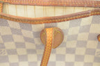 Louis Vuitton Neverfull MM Shopper Damier Azur Canvas Beige
