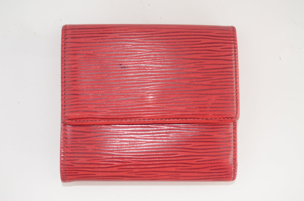 Louis Vuitton Elise Geldbörse Epi Leder Castillan Rot