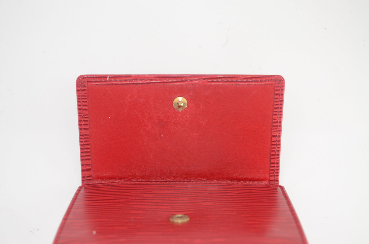 Louis Vuitton Elise Geldbörse Epi Leder Castillan Rot