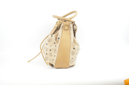 MCM Visetos Drawstring Shopper