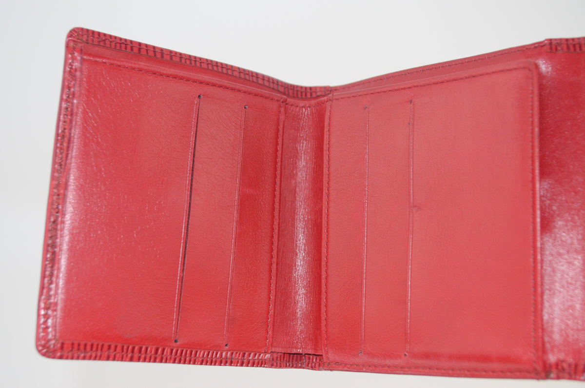 Louis Vuitton Elise Geldbörse Epi Leder Castillan Rot