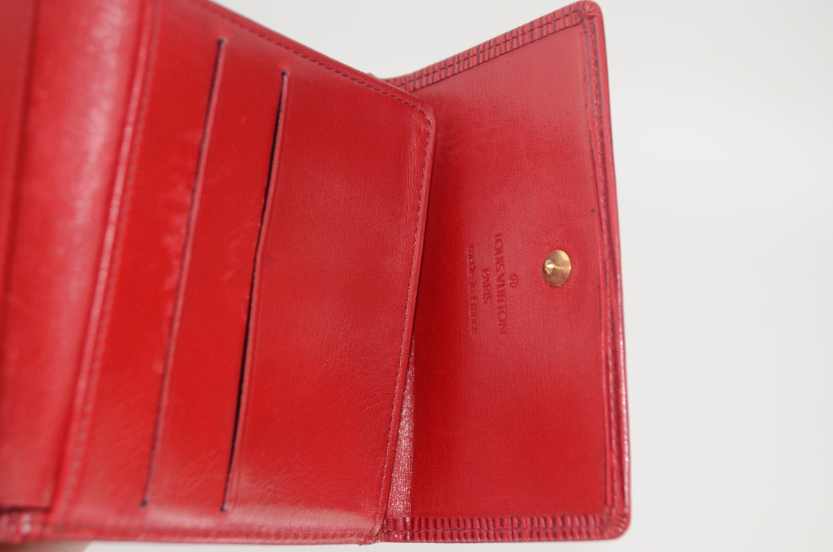 Louis Vuitton Elise Geldbörse Epi Leder Castillan Rot