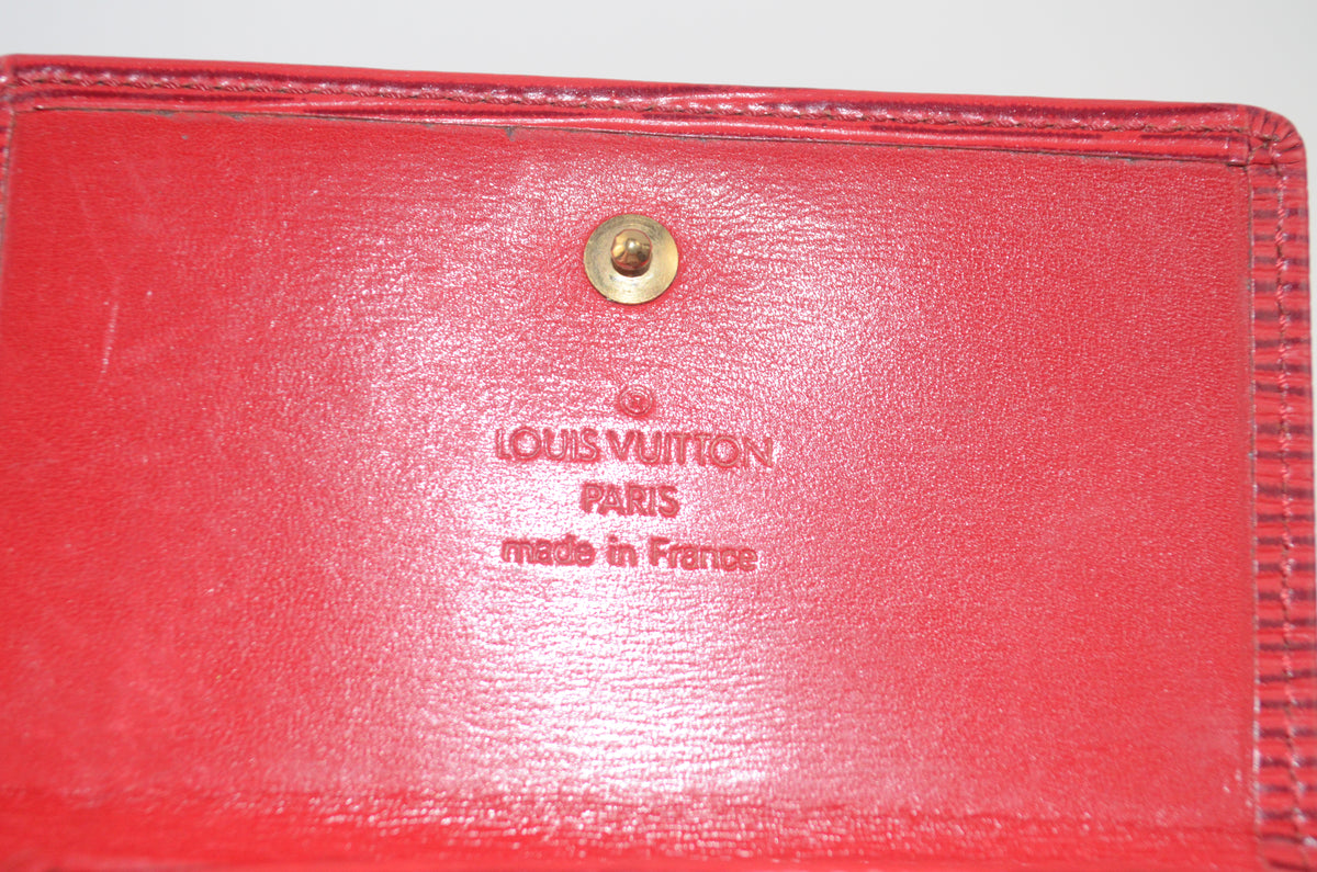Louis Vuitton Elise Geldbörse Epi Leder Castillan Rot