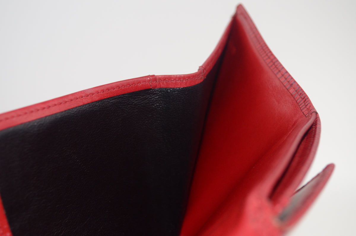 Louis Vuitton Elise Geldbörse Epi Leder Castillan Rot