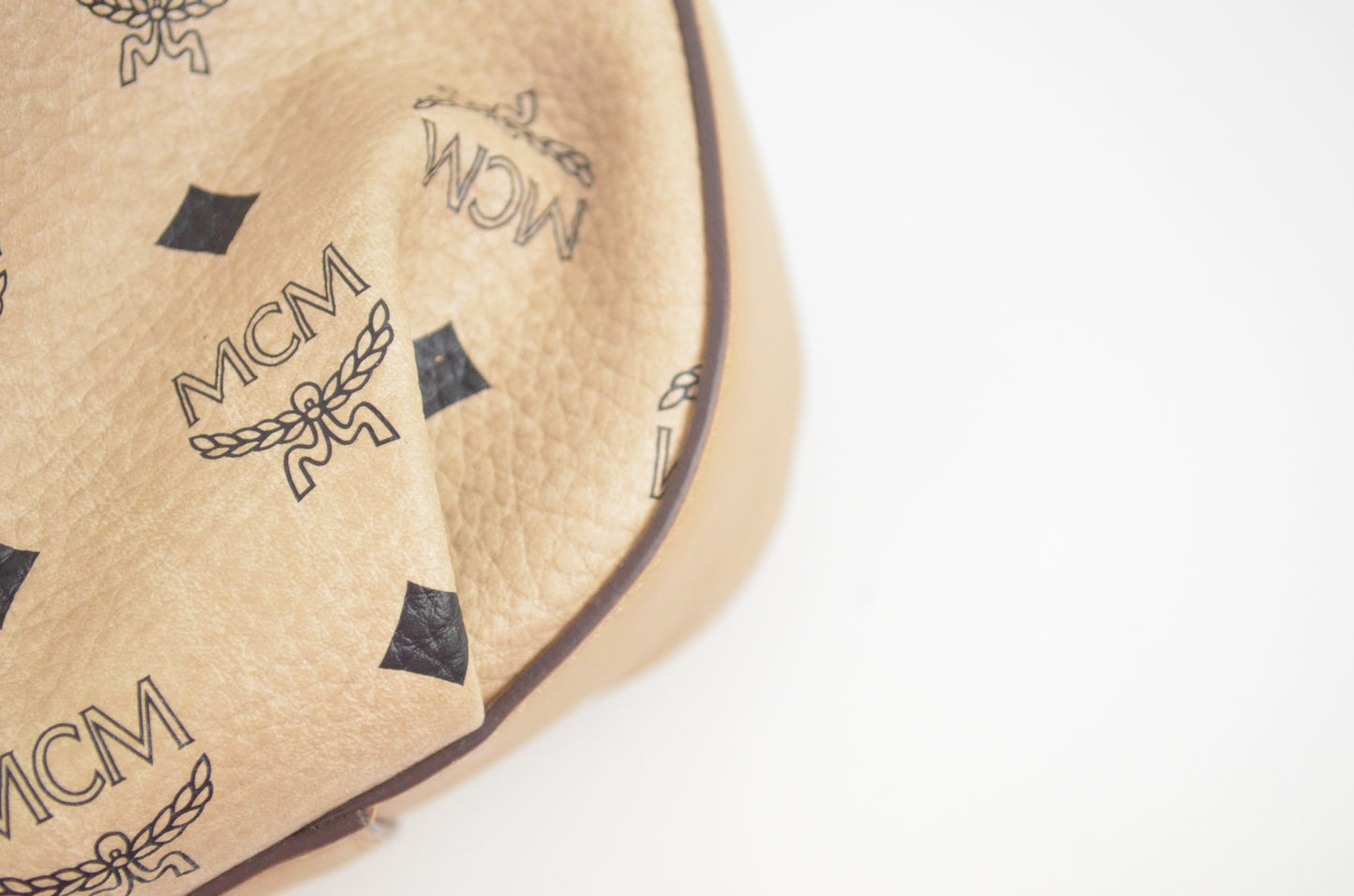 MCM Visetos Drawstring Shopper