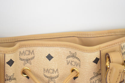 MCM Visetos Drawstring Shopper