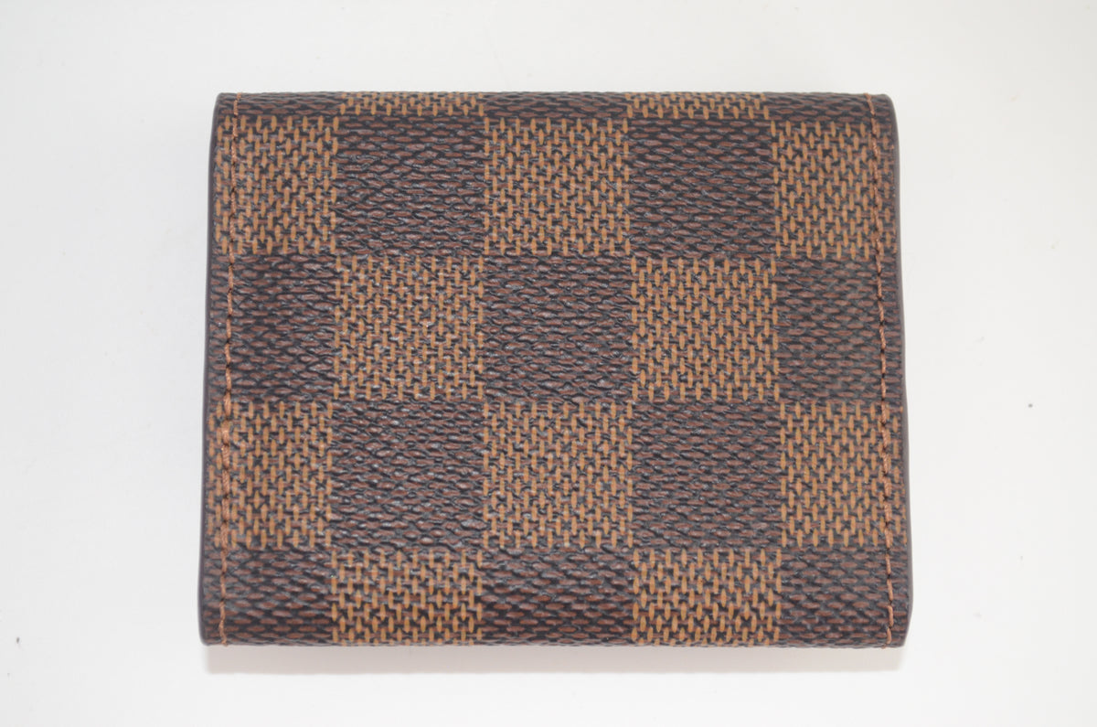Louis Vuitton Manschettenknopf Halter Damier Ebene Canvas Braun
